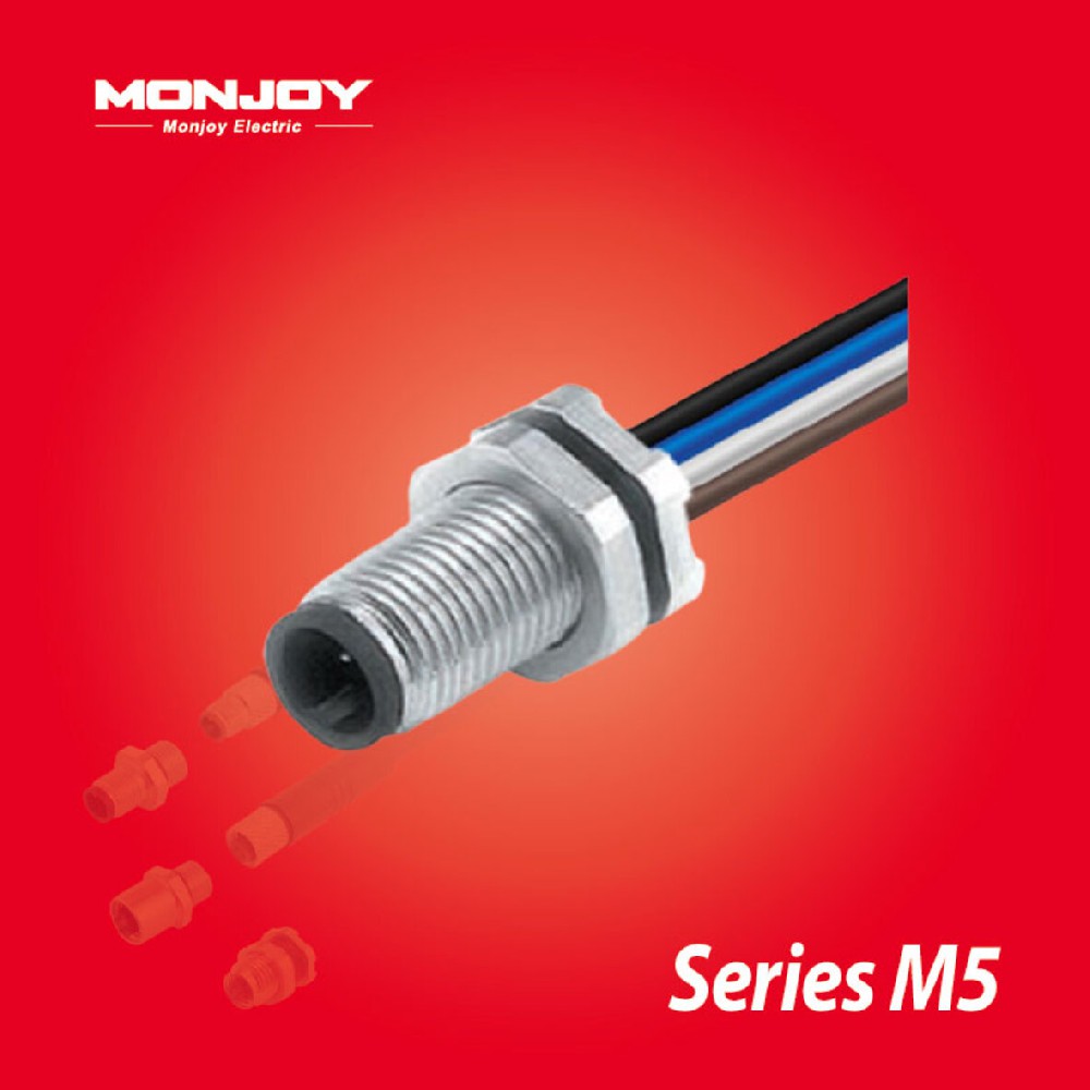 M5*0.5,針，帶連接線，板后， 底座（L=0.2m)