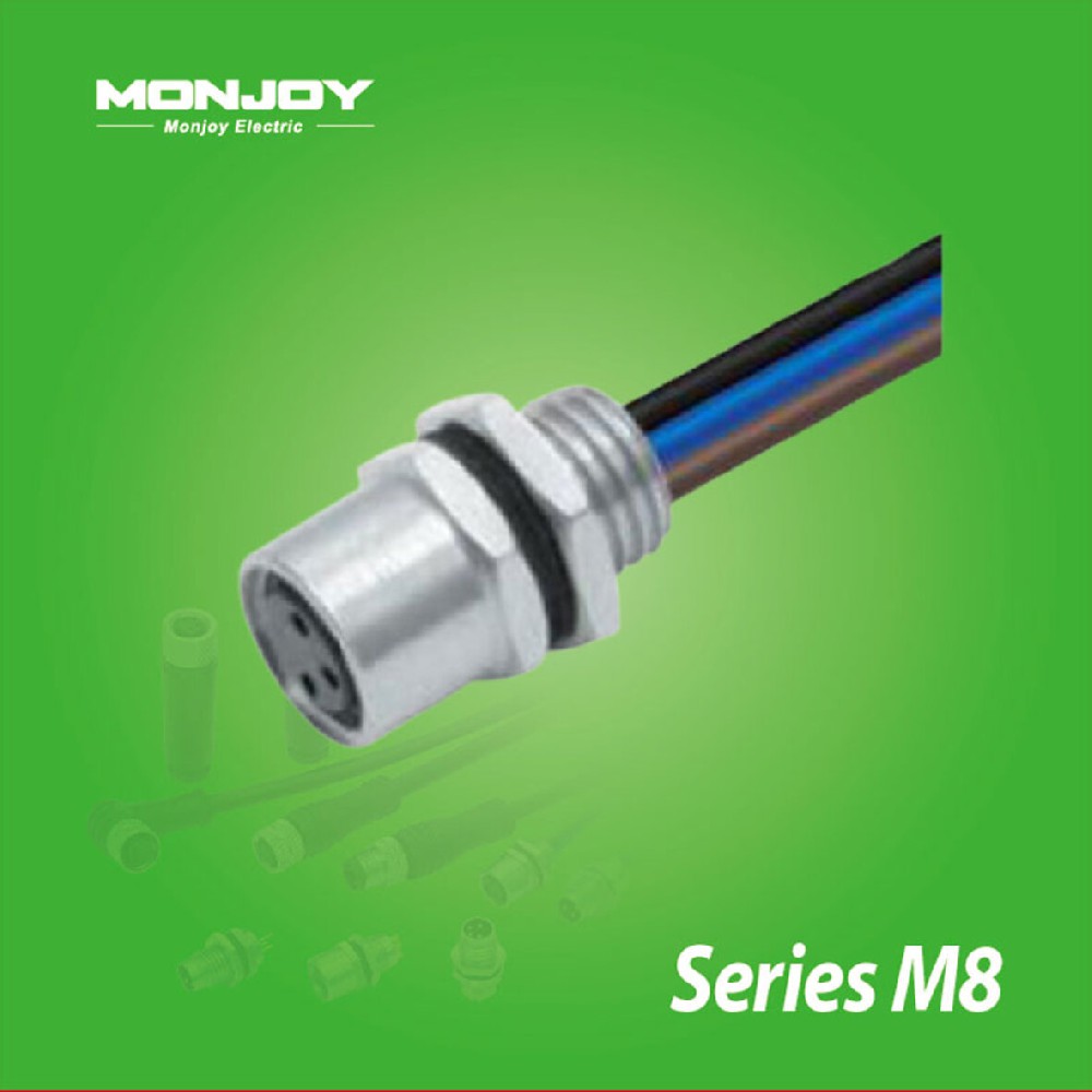 M8*1.0，孔，帶連接線，板后，底座（L=0.2m）