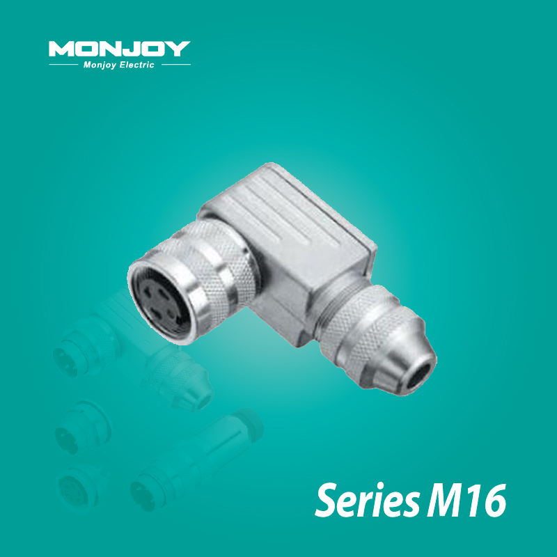 M16*0.75,彎式，孔，焊接, 電纜連接器