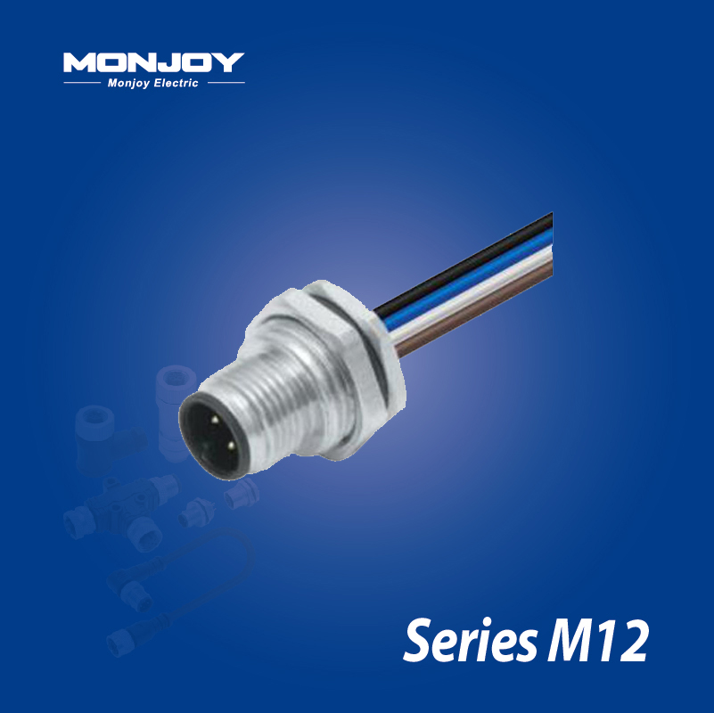 M12*1.0，B標(biāo)準(zhǔn)，針，帶連接線， 板前，底座（L=0.2m）